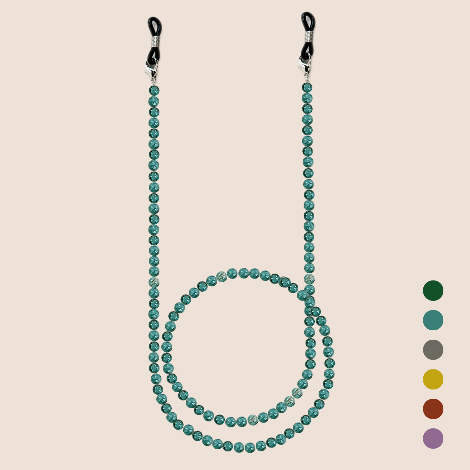 Sunglass Retainer Cord - Chinese Style Glass Beaded Eyeglass Chain