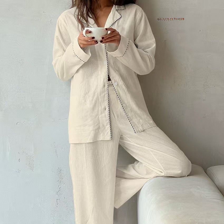 Cotton Women Pajama Set Contra - đánh giá và giá Linen Shirt Breathable