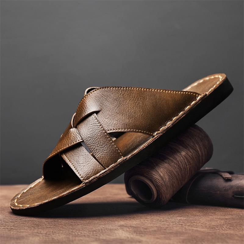 Fashion Genuine Leather Men Sl - đánh giá và giá Flip Flop Leather Men