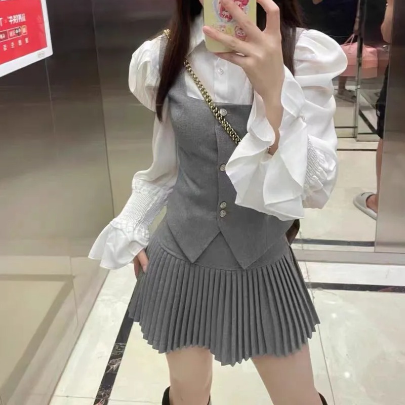 Women Sets Preppy Style Chic S - đánh giá và giá Shirt Camp Collar
