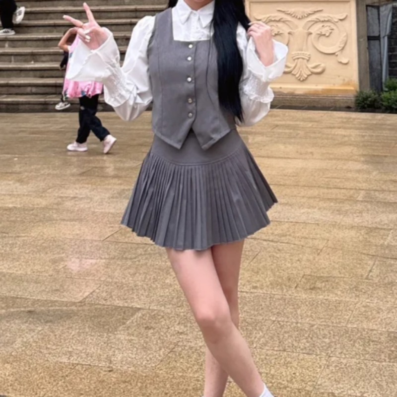 Women Sets Preppy Style Chic S - đánh giá và giá Shirt Camp Collar